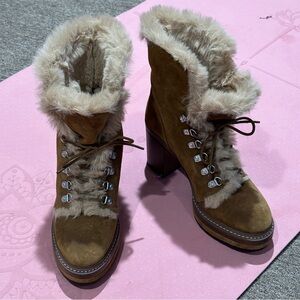 Steve Madden fur ankle boots size 9.5